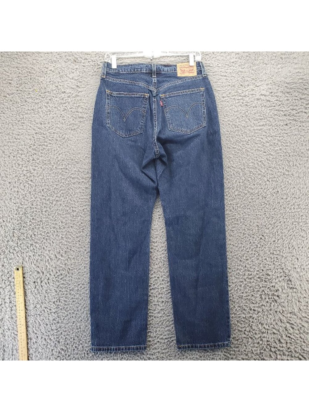 Levis Jeans Womens 29 Blue 501 Curve Denim Quality Riveted Straight Fit